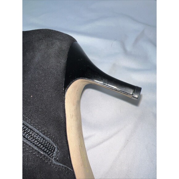 Trotters Alana Pointed Toe Heel Booties Women’s Size 8 M, Black Suede Patent Toe - Picture 12 of 14